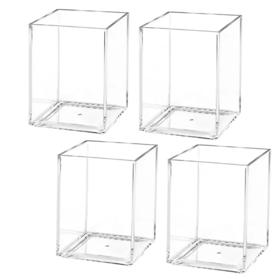 4 Pack Clear Acrylic Pen Holder Cup, Clear Makeup Brush Holder, Thickened Acrylic Desktop Stationery Organizer for Office, Scho
4 Pack Clear Acrylic Pen Holder Cup, Clear Makeup Brush Holder, Thickened Acrylic Desktop Stationery Organizer for Office, Scho