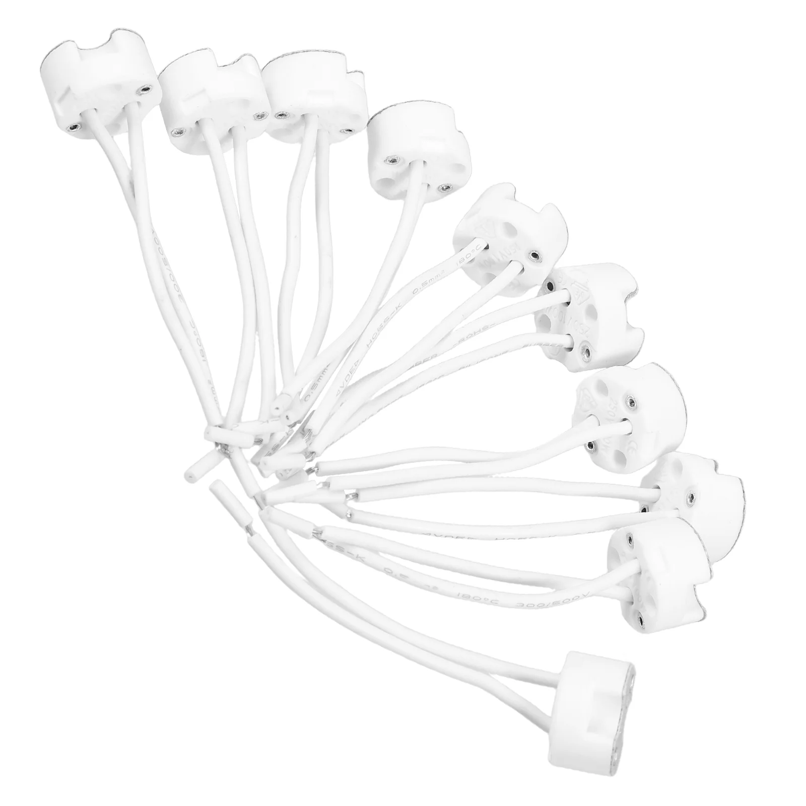 10 Pcs Ceramic Lamp Holder Light Fixture Socket Silicone Line Bulb Base Converter Connector Iron Electric Replacement
10 Pcs Ceramic Lamp Holder Light Fixture Socket Silicone Line Bulb Base Converter Connector Iron Electric Replacement