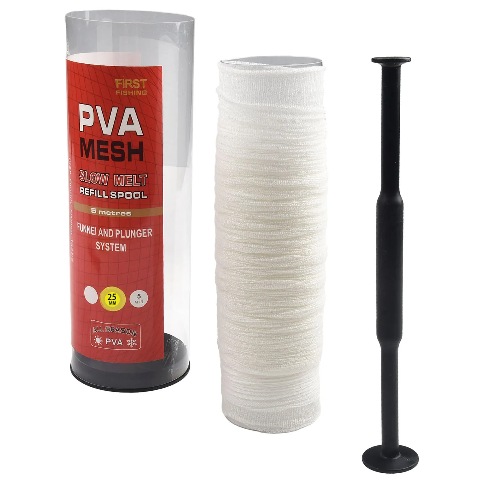 5m PVA Mesh Fishing Bait Bag Water Soluble Material with Tool for Controlled and Eco Friendly Bait Delivery in Fishing
5m PVA Mesh Fishing Bait Bag Water Soluble Material with Tool for Controlled and Eco Friendly Bait Delivery in Fishing