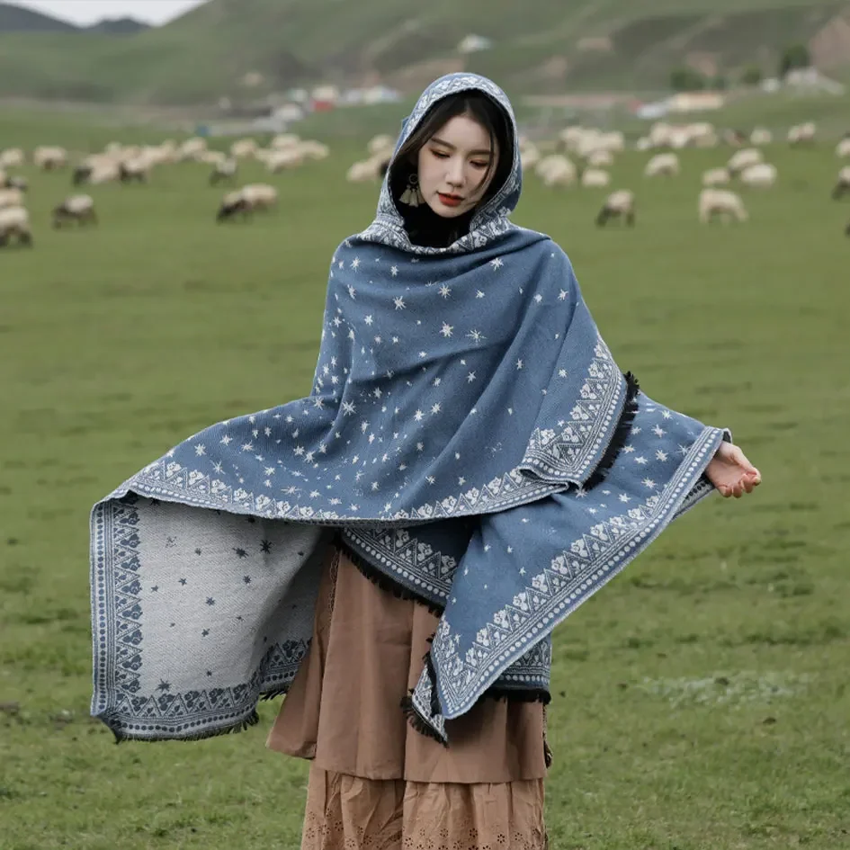 Ethnic Style Fashionable Blanket Shawl with Hood/Cape for Leisure and Travel Blankets Bedspreads Throw & Throws Plush Home
Ethnic Style Fashionable Blanket Shawl with Hood/Cape for Leisure and Travel Blankets Bedspreads Throw & Throws Plush Home