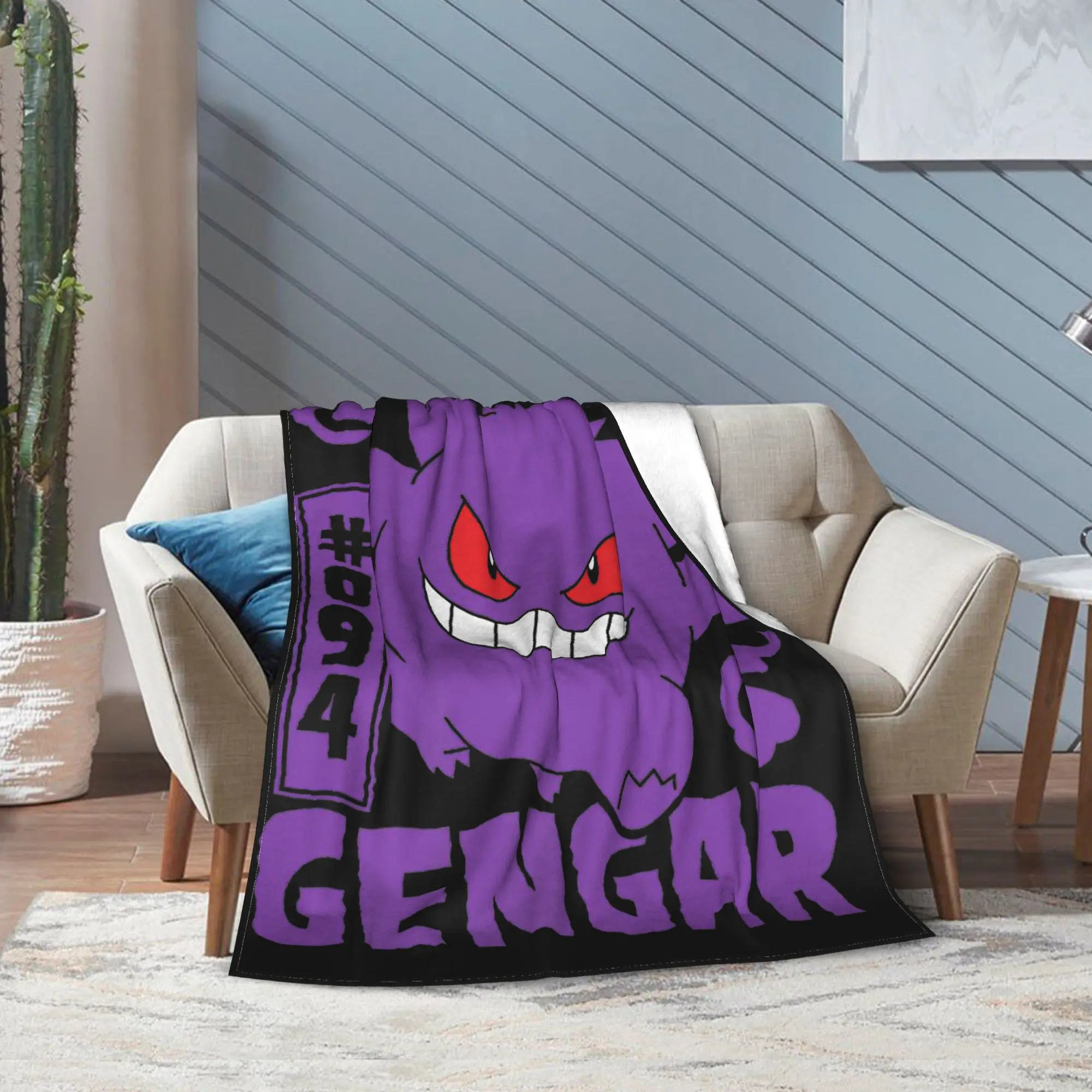 Вязаное одеяло Poke-Mon Gengar, фланелевые одеяла, украшение для домашнего дивана, легкие покрывала
Вязаное одеяло Poke-Mon Gengar, фланелевые одеяла, украшение для домашнего дивана, легкие покрывала