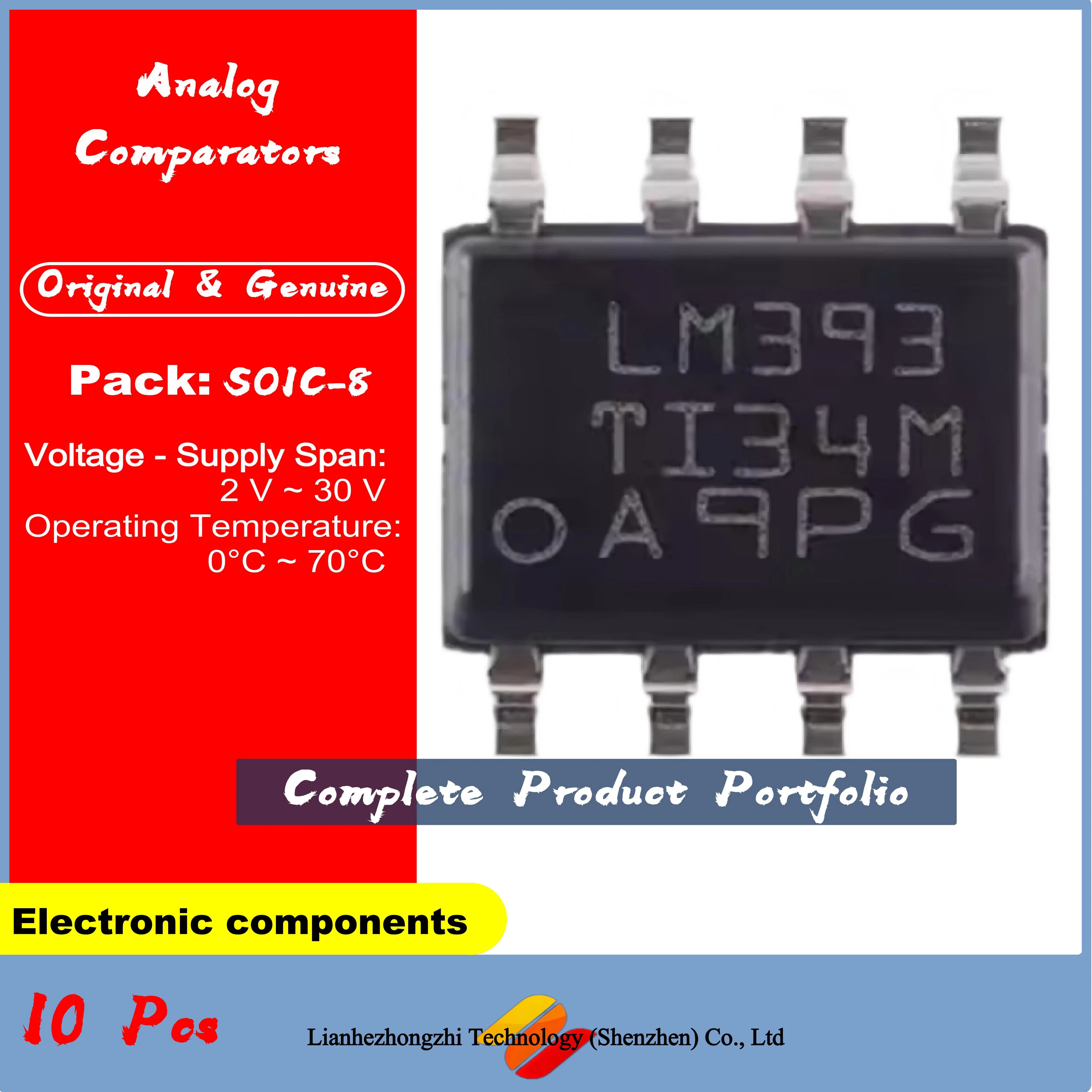 10Pcs/LOT LM393 LM393DR SOIC-8 SOP-8 SOP SOP8 Integrated circuit chips | Analog Comparators SMD 100% NEW
10Pcs/LOT LM393 LM393DR SOIC-8 SOP-8 SOP SOP8 Integrated circuit chips | Analog Comparators SMD 100% NEW
