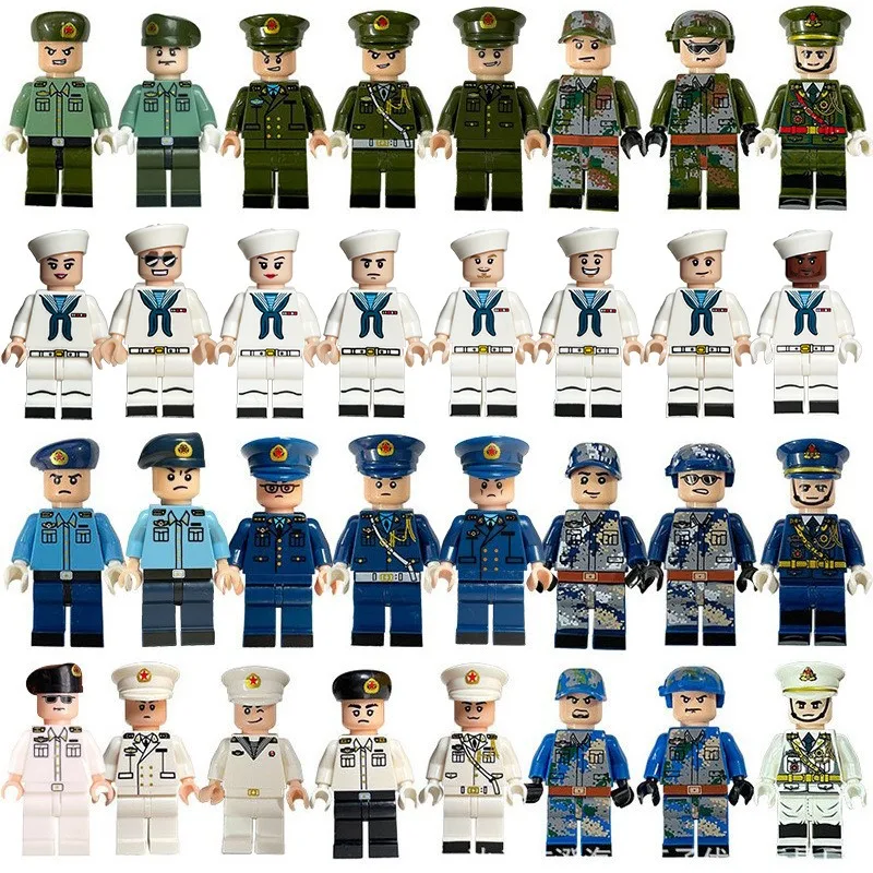 Assemble Educational Building Block Chinese Modern Military Doll Sea, Land and Air Force Sailor Doll Toy, Suitable for Children
Assemble Educational Building Block Chinese Modern Military Doll Sea, Land and Air Force Sailor Doll Toy, Suitable for Children