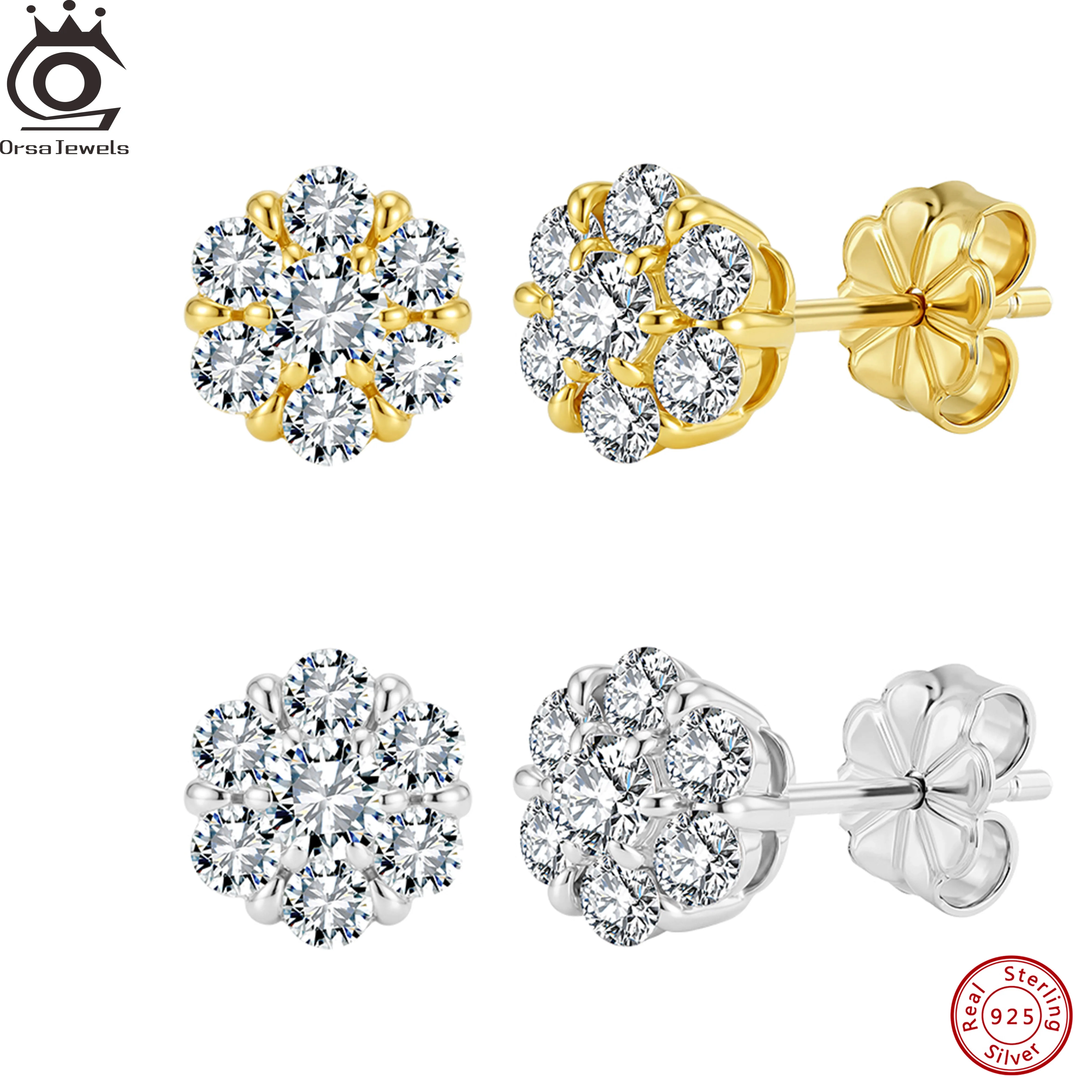 ORSA JEWELS Exquisite 925 Sterling Silver Snowflake Moissanite Earrings for Women D Color Moissanite Wedding Jewelry MOE27
ORSA JEWELS Exquisite 925 Sterling Silver Snowflake Moissanite Earrings for Women D Color Moissanite Wedding Jewelry MOE27