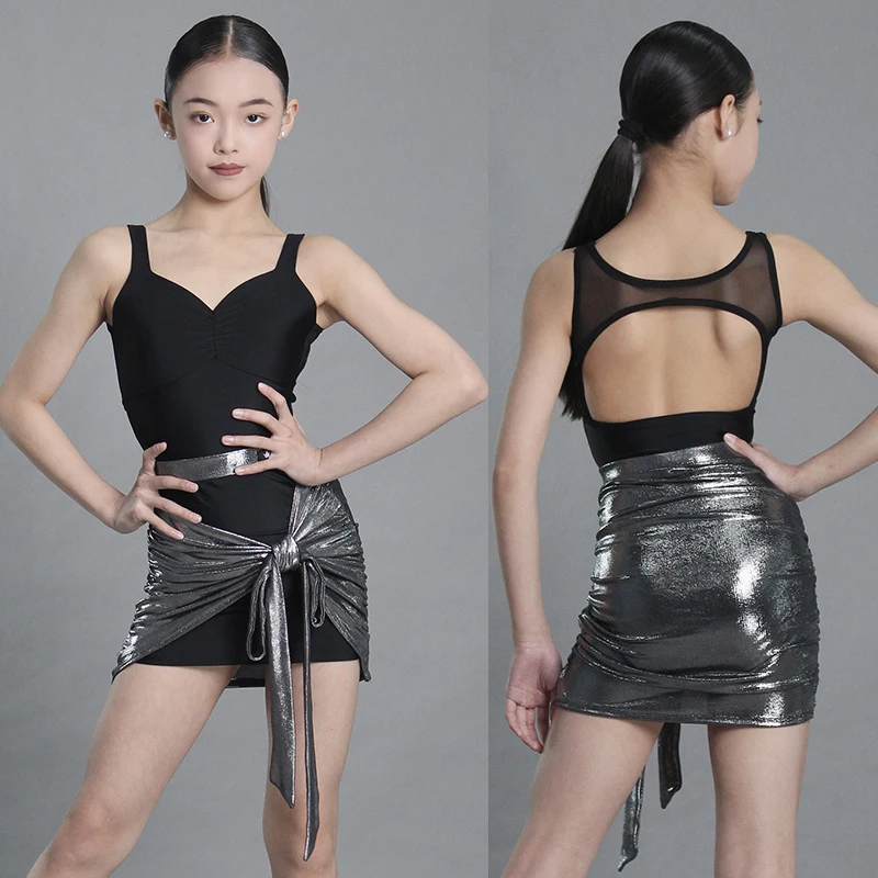 2025 Children's Latin Dance Competition Costume Girls Silvery Black Tango Dance Clothes Kids Sleeveless Practice Wear VBH1556
2025 Children's Latin Dance Competition Costume Girls Silvery Black Tango Dance Clothes Kids Sleeveless Practice Wear VBH1556