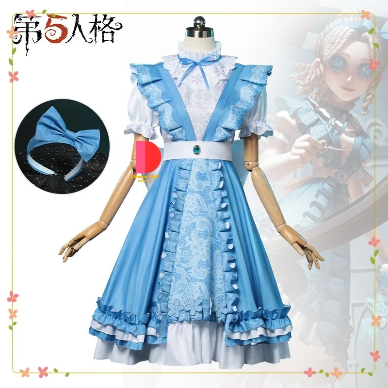 Identity V Reporter Alice DeRoss Deduction Star Anime-style Games Cosplay Costume Complete Women's Outfit Cute Blue Dress 
Identity V Reporter Alice DeRoss Deduction Star Anime-style Games Cosplay Costume Complete Women's Outfit Cute Blue Dress