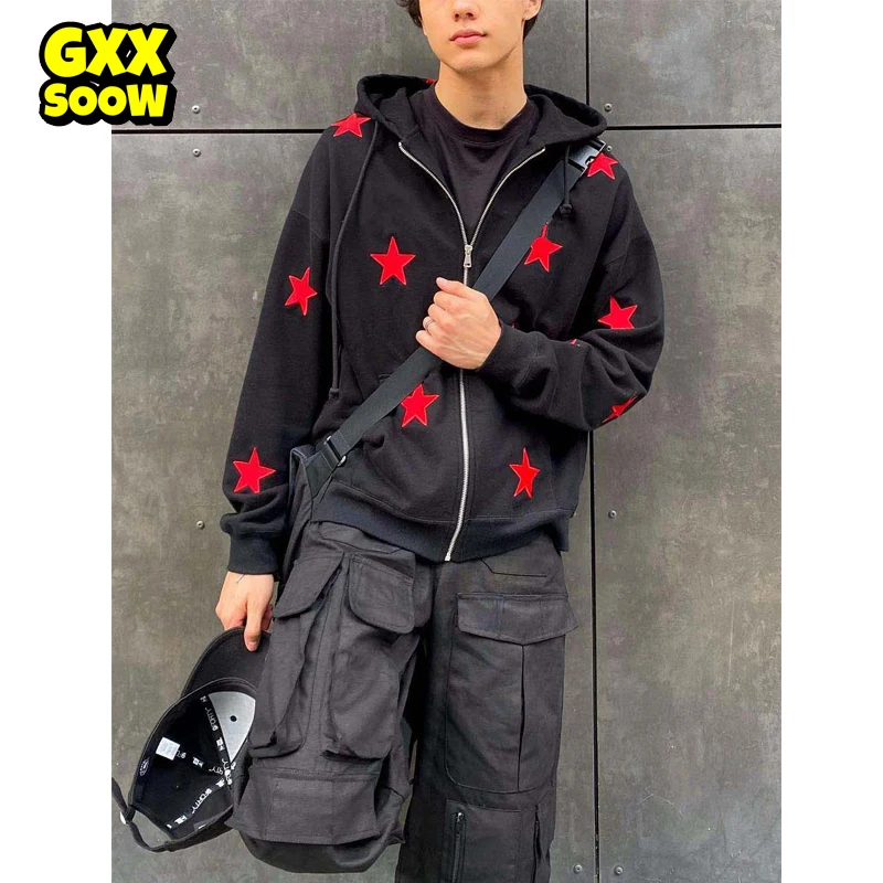 Y2K Zip Up Hoodies for Men Fashion Star Graphic Sweatshirt Coat 2023 Autumn Hip Hop Streetwear Hoodie Jacket Unisex Clothing
Y2K Zip Up Hoodies for Men Fashion Star Graphic Sweatshirt Coat 2023 Autumn Hip Hop Streetwear Hoodie Jacket Unisex Clothing
