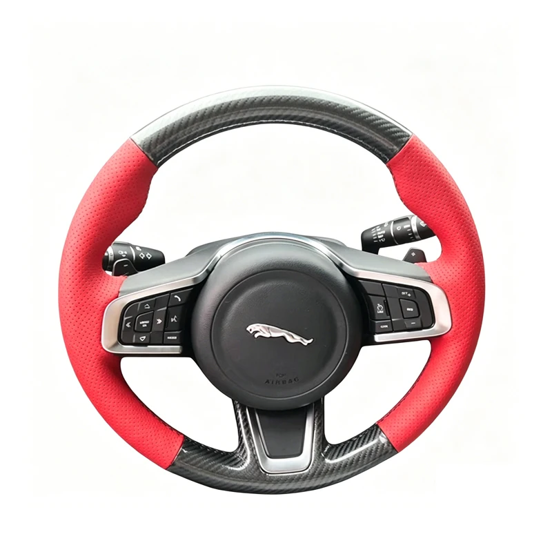 Car Steering Wheel Cover for Jaguar XFL XE XJL F-PACE XKR Hand Stitched Leather Anti-slip Car Interior Full Wrap Protector Cover
Car Steering Wheel Cover for Jaguar XFL XE XJL F-PACE XKR Hand Stitched Leather Anti-slip Car Interior Full Wrap Protector Cover