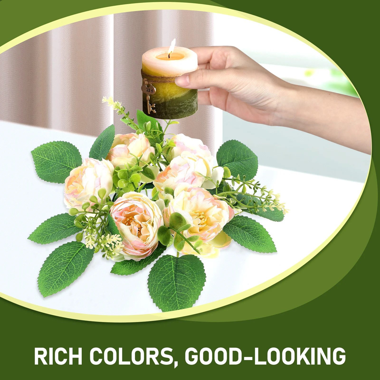 Artificial Peony Flower Wreath Decor MiniFlowers for Candles Deep Taupe Spring Wedding Home Party Decorative Arrangement
Artificial Peony Flower Wreath Decor MiniFlowers for Candles Deep Taupe Spring Wedding Home Party Decorative Arrangement