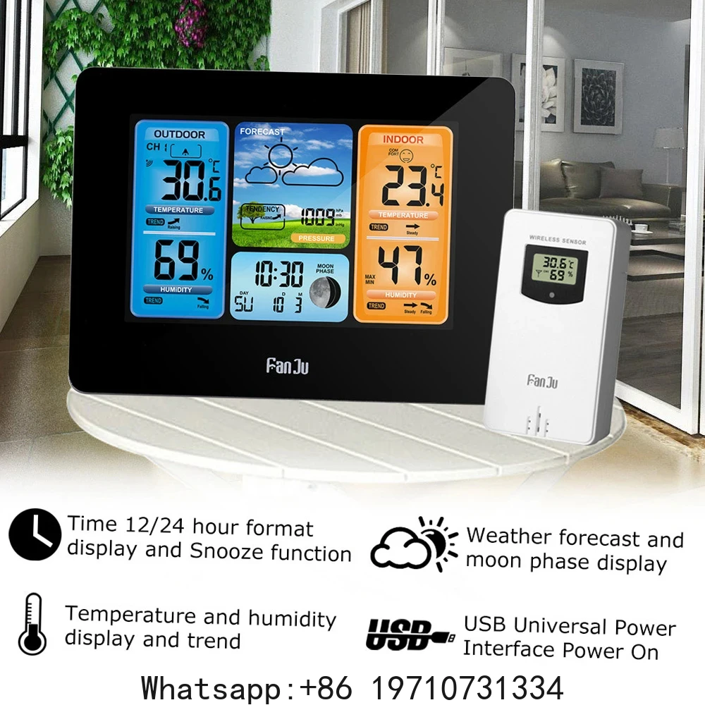 Multifunction Digital Weather Station with LCD Alarm Clock – Forecast Barometer Thermometer Hygrometer & Wireless Outdoor Sensor
Multifunction Digital Weather Station with LCD Alarm Clock – Forecast Barometer Thermometer Hygrometer & Wireless Outdoor Sensor