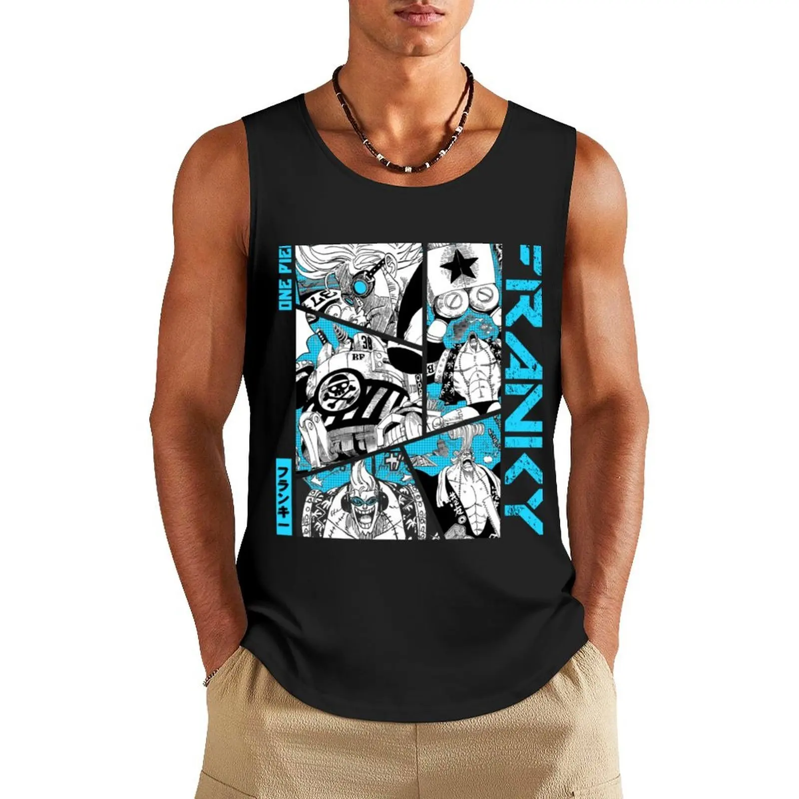 Franky Manga Panel Tank Top muscle t-shirt Men's cotton t-shirt bodybuilding men clothes sleeveless tshirts for men
Franky Manga Panel Tank Top muscle t-shirt Men's cotton t-shirt bodybuilding men clothes sleeveless tshirts for men
