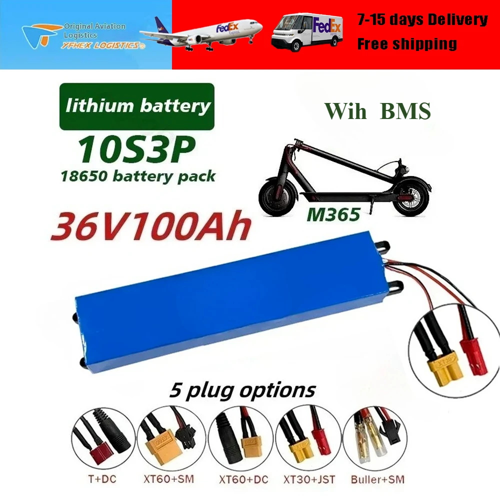 NEW 36V 100Ah 18650 Rechargeable Lithium Battery Pack 10S3P 500W High Power Modified Bicycle Scooter Electric Vehicle with BMS
NEW 36V 100Ah 18650 Rechargeable Lithium Battery Pack 10S3P 500W High Power Modified Bicycle Scooter Electric Vehicle with BMS
