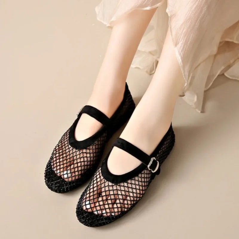 2026 Summer New Women's Flats with Fishnet Hollow Shoes Women's Sandals
2026 Summer New Women's Flats with Fishnet Hollow Shoes Women's Sandals