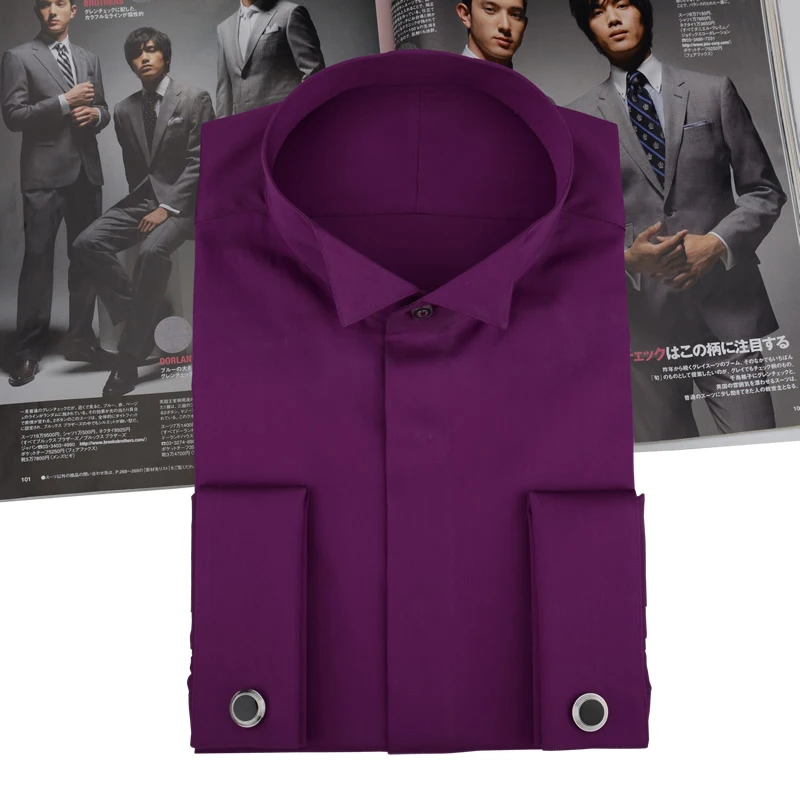 New fashion French dress shirt men with narrow cuffs pure cotton groom's dress shirt
New fashion French dress shirt men with narrow cuffs pure cotton groom's dress shirt