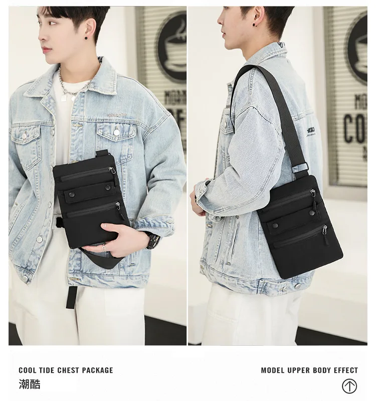 Vertical square men's crossbody bags mobile phone storage, multi-pocket lightweight travel single-shoulder bag Мужская сумка sac
Vertical square men's crossbody bags mobile phone storage, multi-pocket lightweight travel single-shoulder bag Мужская сумка sac