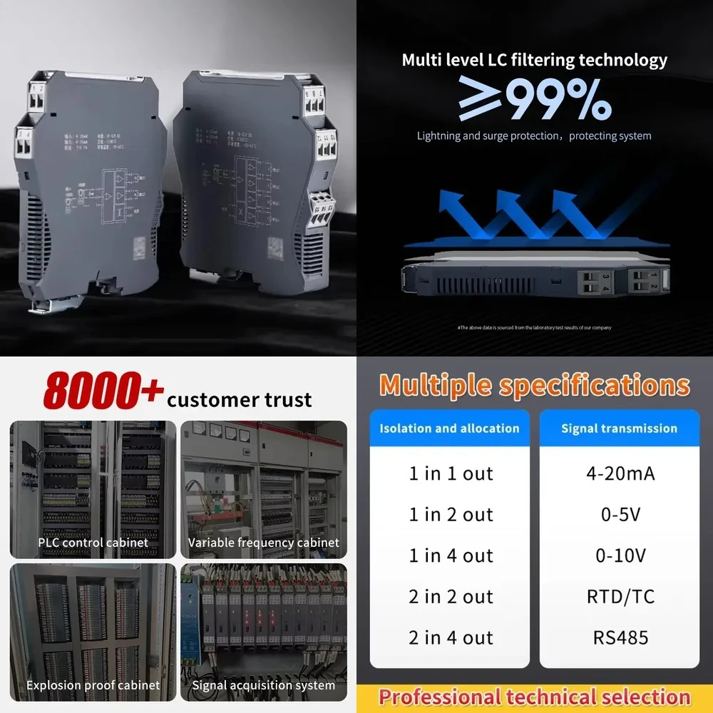 Signal Isolator Isolated Safety Barrier 4 20Ma Splitter 4 20Ma Signal Splitter 2 Outputs Price
Signal Isolator Isolated Safety Barrier 4 20Ma Splitter 4 20Ma Signal Splitter 2 Outputs Price