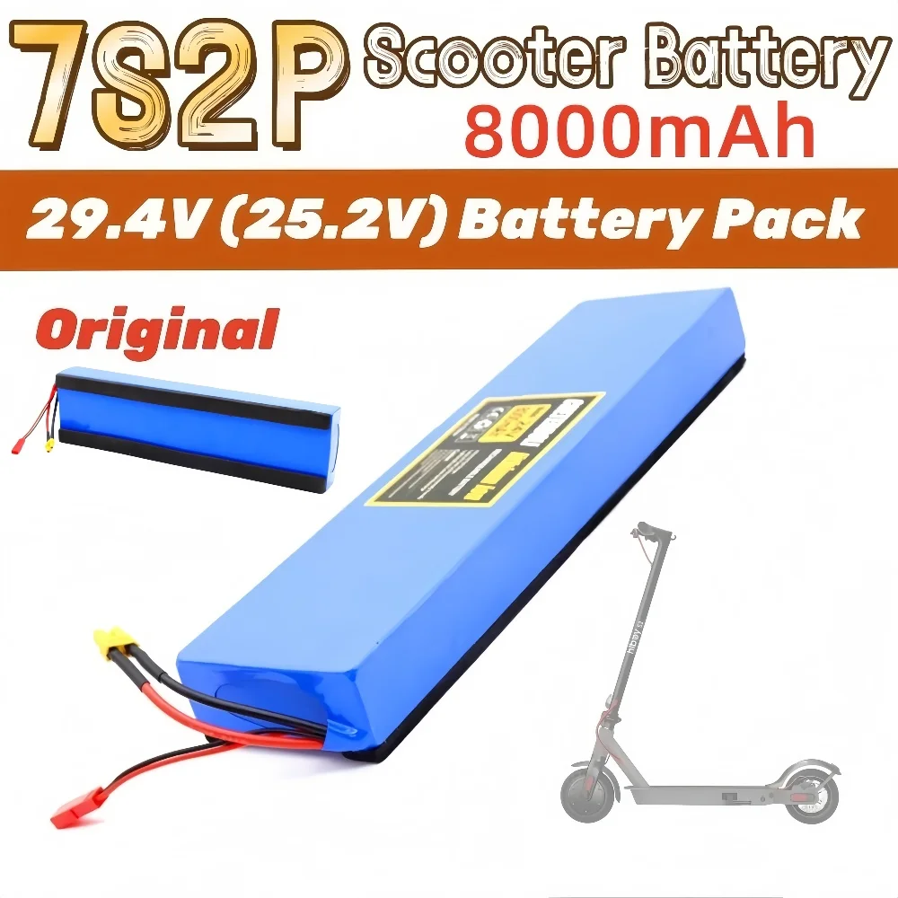 Original 8000mAh 18650 7S2P Li-ion Rechargeable Battery Pack 25.2V Suitable for Battery Replacement of 29.4V Electric Scooters
Original 8000mAh 18650 7S2P Li-ion Rechargeable Battery Pack 25.2V Suitable for Battery Replacement of 29.4V Electric Scooters