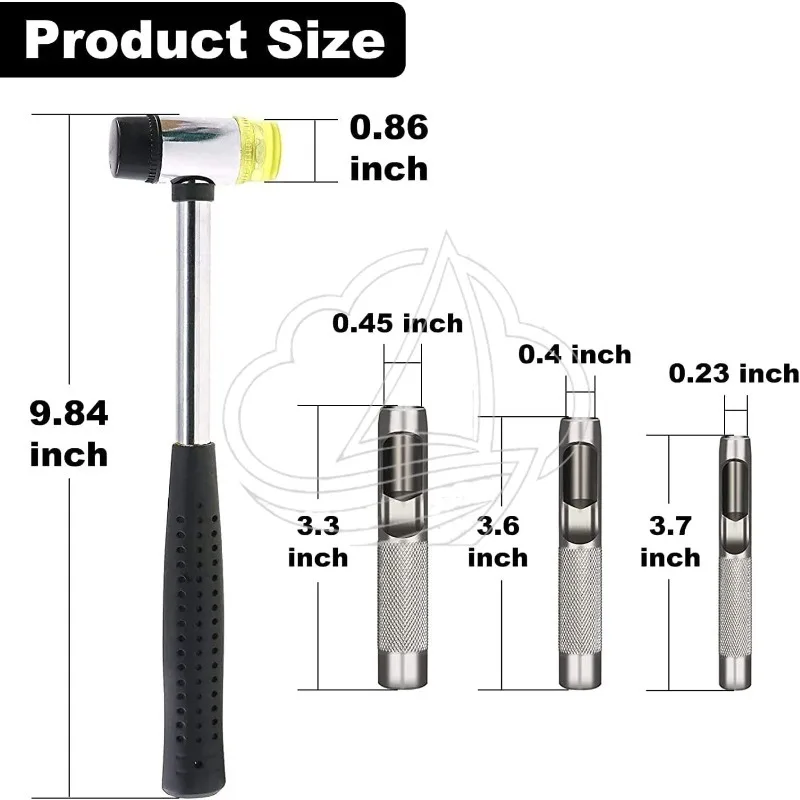 Manual Grommet Hand Press Machine, Eyelet Punch Install Tool Kit
Manual Grommet Hand Press Machine, Eyelet Punch Install Tool Kit