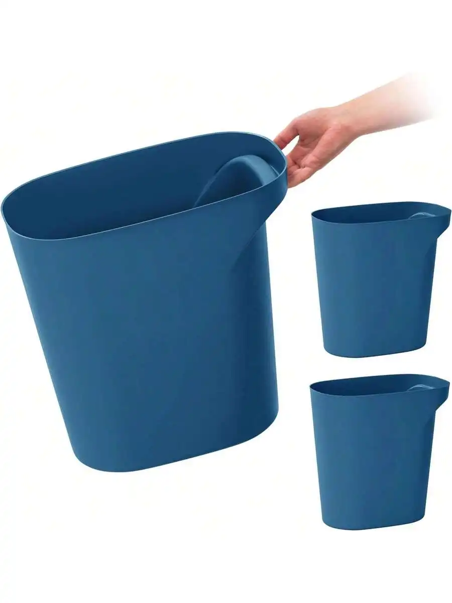 6L Plastic Trash Can With Handle, 3-Pack, Rectangular Wastebasket For Bathroom Office Kitchen
6L Plastic Trash Can With Handle, 3-Pack, Rectangular Wastebasket For Bathroom Office Kitchen