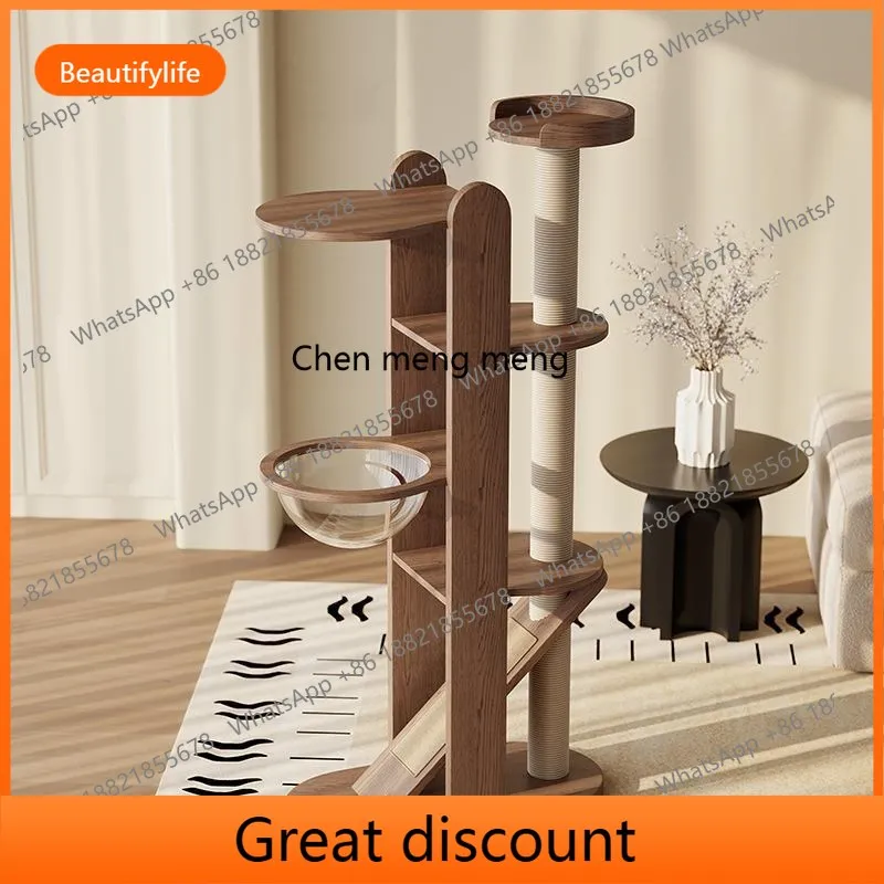 Solid wood cat climbing frame household cat nest integrated small apartment scratching column cat jumping platform
Solid wood cat climbing frame household cat nest integrated small apartment scratching column cat jumping platform