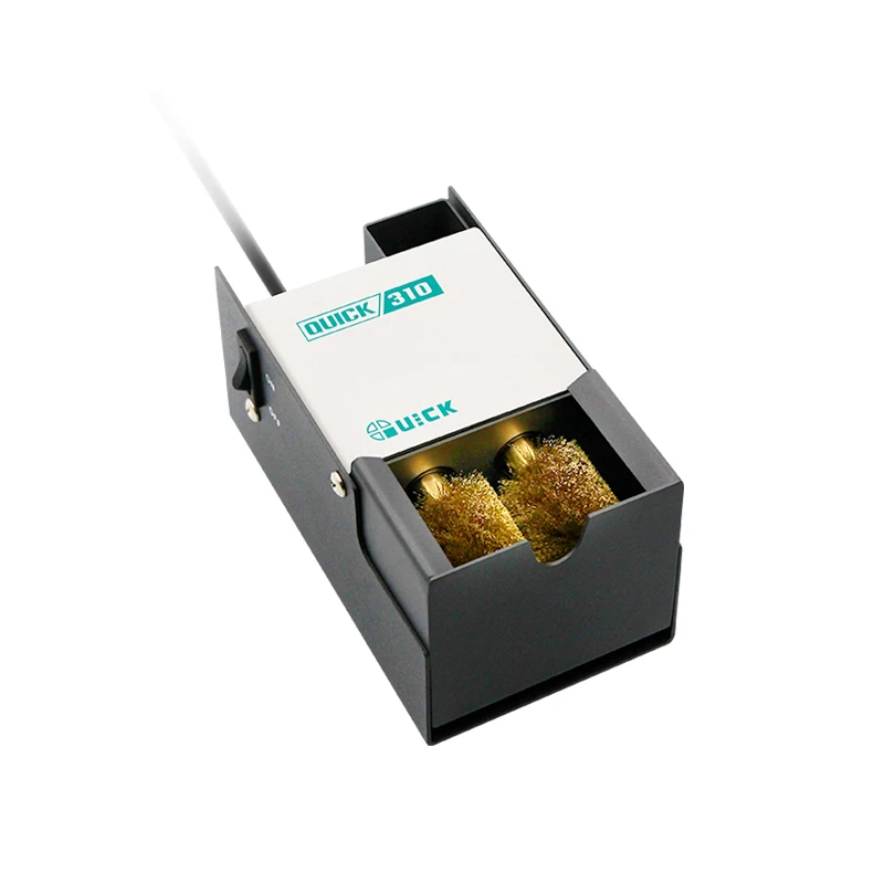 Quick Intelligent soldering tip cleaner 5W solder collector tray with brass brush best tool for soldering
Quick Intelligent soldering tip cleaner 5W solder collector tray with brass brush best tool for soldering
