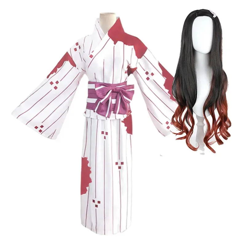 Women’s Nezuko Kamado White Red Blood Kimono Costume Or Wig lf[5
Women’s Nezuko Kamado White Red Blood Kimono Costume Or Wig lf[5