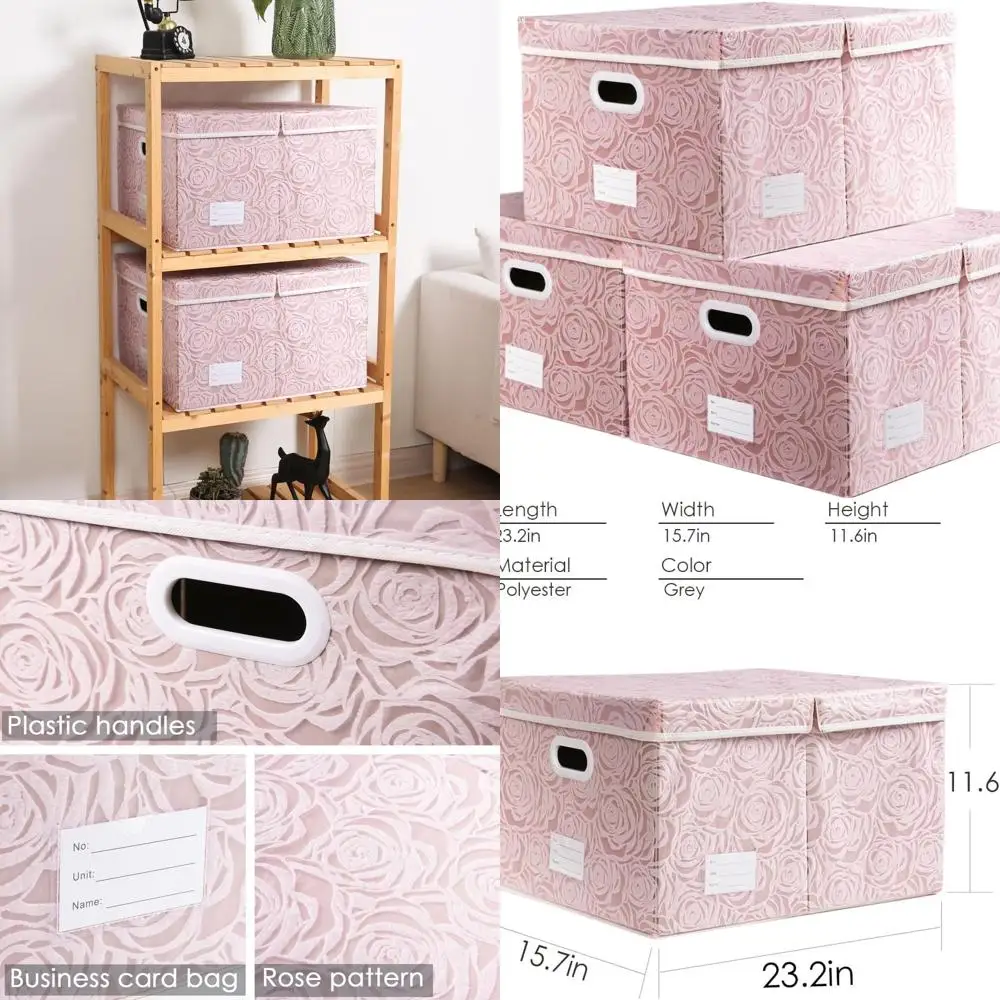 Складные тканевые коробки для хранения с крышками, 3 шт., органайзеры-кубы для дома, 23,2x15,7x11,6 дюймов
Складные тканевые коробки для хранения с крышками, 3 шт., органайзеры-кубы для дома, 23,2x15,7x11,6 дюймов