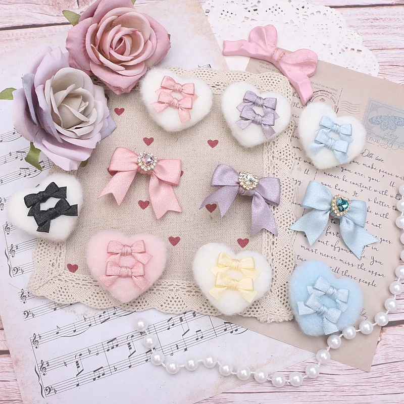 Y2K Girl Japanese Style Sweet Girls' Hair Clips Cute Furry Small Heart Bow Rhinestone Hairpin Lolita Side Clip Hair Accessories
Y2K Girl Japanese Style Sweet Girls' Hair Clips Cute Furry Small Heart Bow Rhinestone Hairpin Lolita Side Clip Hair Accessories