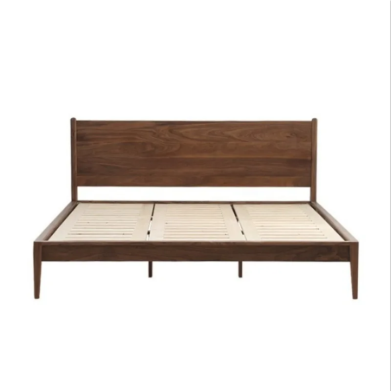Nordic black walnut solid wood bed 1.5 meters 1.8 simple modern wood wax oil bedroom furniture small double bed
Nordic black walnut solid wood bed 1.5 meters 1.8 simple modern wood wax oil bedroom furniture small double bed