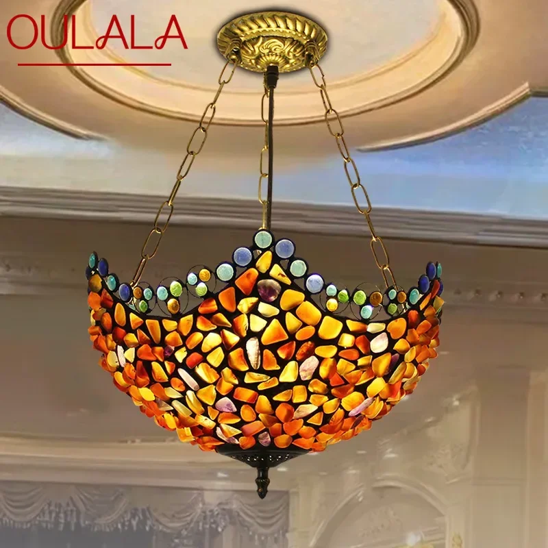 OULALA Tiffany Pendant Lamp LED Retro Creativity Living Room restaurant Bedroom Villa Hotel Corridor Color Glass Chandelier
OULALA Tiffany Pendant Lamp LED Retro Creativity Living Room restaurant Bedroom Villa Hotel Corridor Color Glass Chandelier