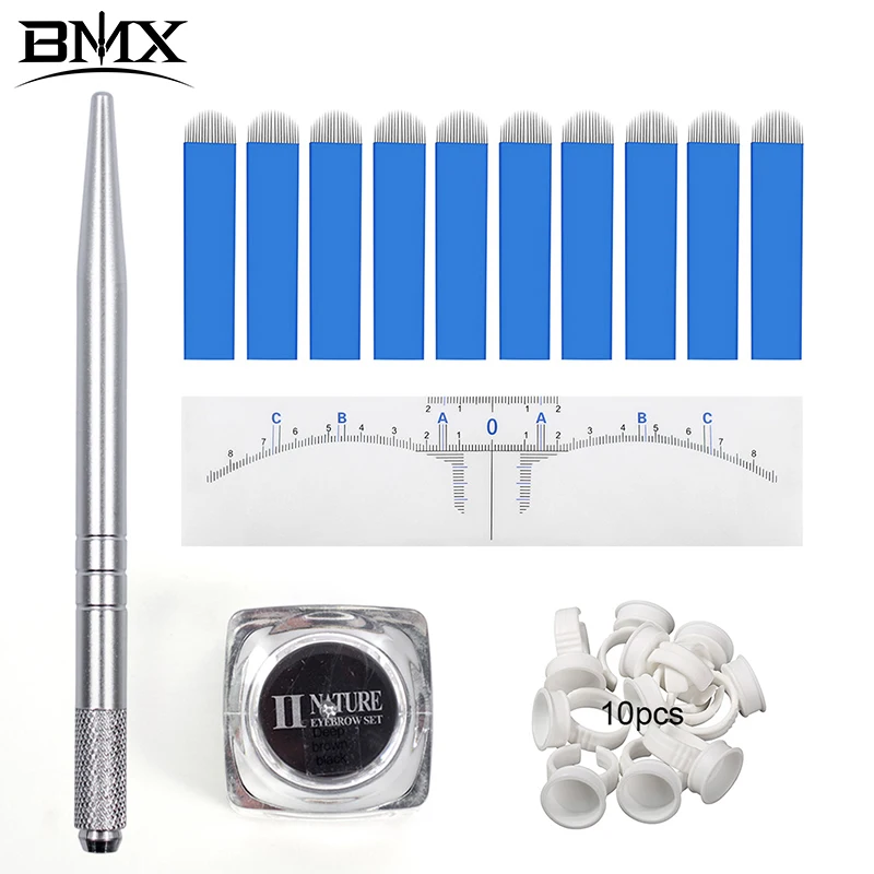 3D Eyebrow Tattoo Microblading Needle Blades set Pigment Practice Kit Tattoo Pigment Rings Permanent Makeup Pen Set Tattoo Tools
3D Eyebrow Tattoo Microblading Needle Blades set Pigment Practice Kit Tattoo Pigment Rings Permanent Makeup Pen Set Tattoo Tools