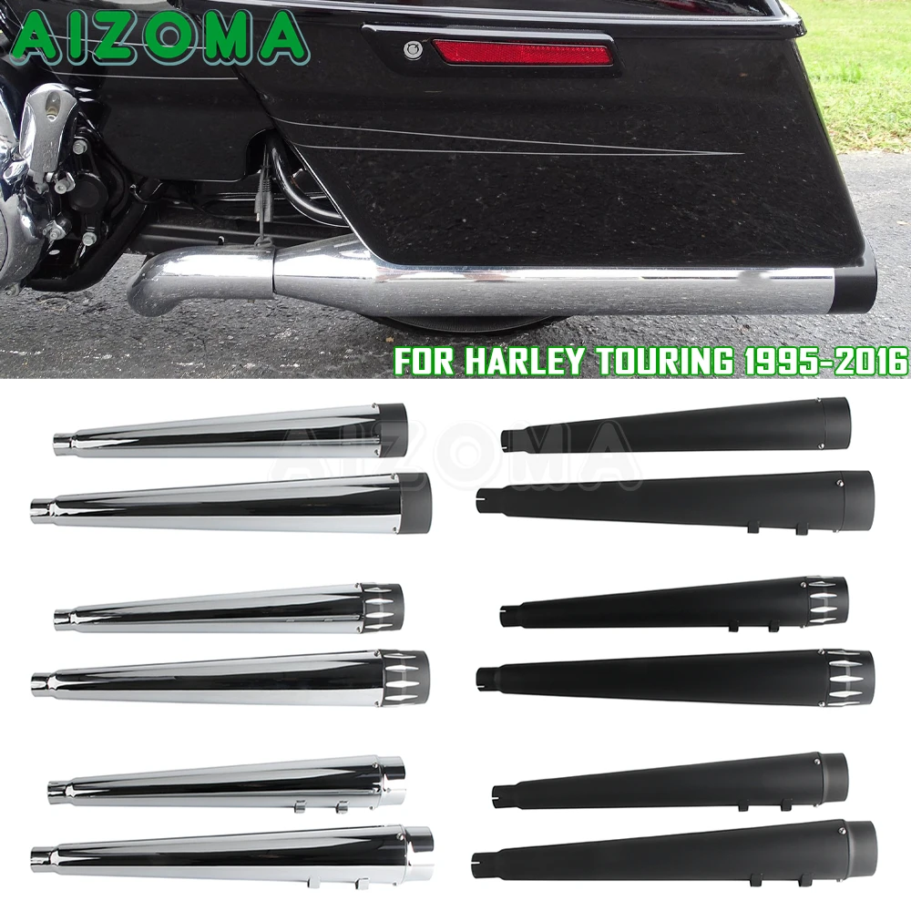 Motorcycle 4"/ 4.1"/ 4.4" Slip-on Mufflers Exhaust Pipes Steel For Harley Touring Road King Electra Street Road Glide 1995-2016
Motorcycle 4"/ 4.1"/ 4.4" Slip-on Mufflers Exhaust Pipes Steel For Harley Touring Road King Electra Street Road Glide 1995-2016