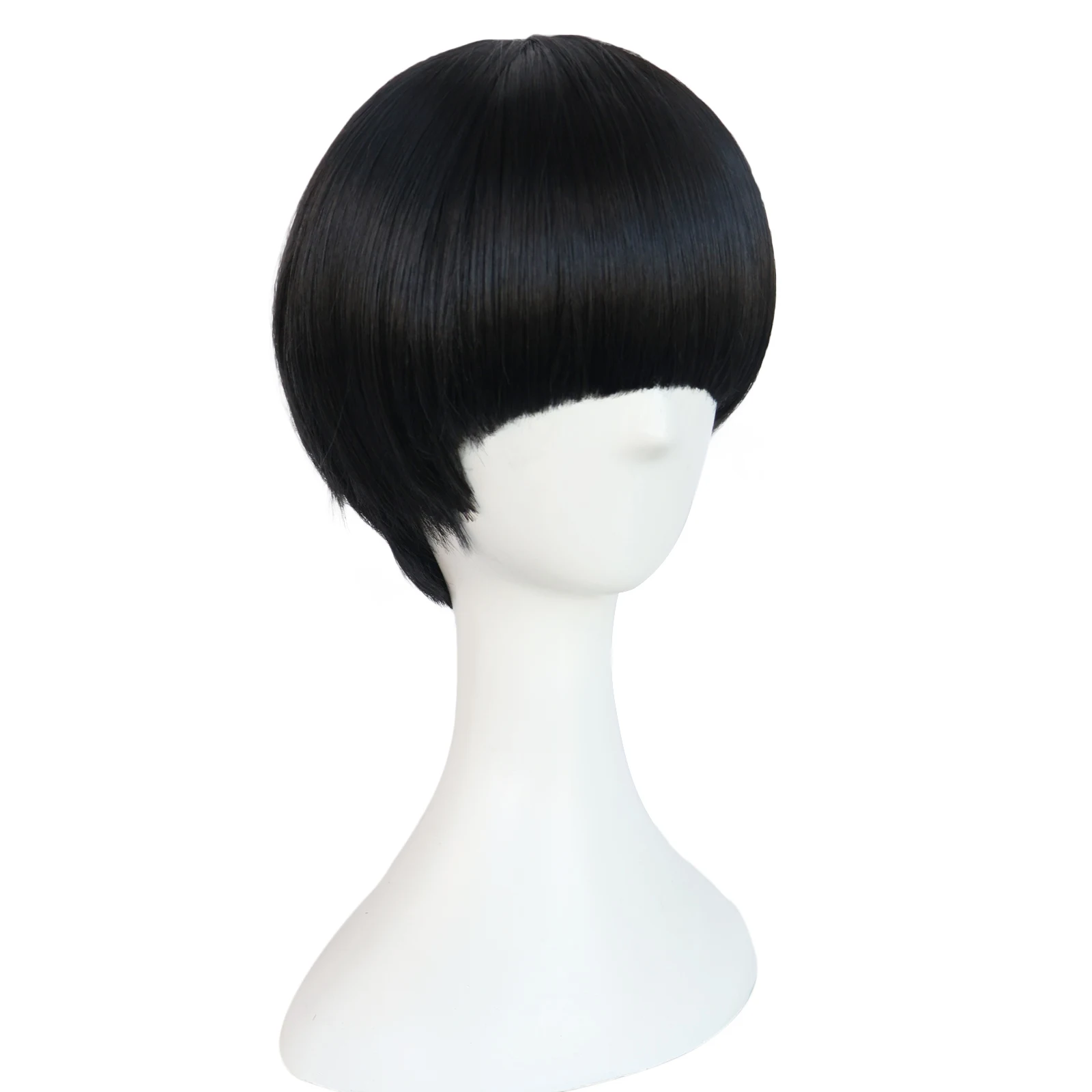 Men's Roleplay Black Short Straight Bangs Wig Mushroom Cut Style Synthetic Fiber Wig Black Wig
Men's Roleplay Black Short Straight Bangs Wig Mushroom Cut Style Synthetic Fiber Wig Black Wig