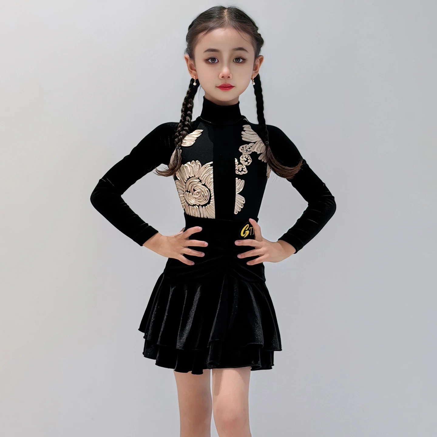 Girls Clothes Latin Dance Performance Costumes Velvet Outfits Top Skirt Split Chacha Samba Practice Competition Wear DQL12224
Girls Clothes Latin Dance Performance Costumes Velvet Outfits Top Skirt Split Chacha Samba Practice Competition Wear DQL12224
