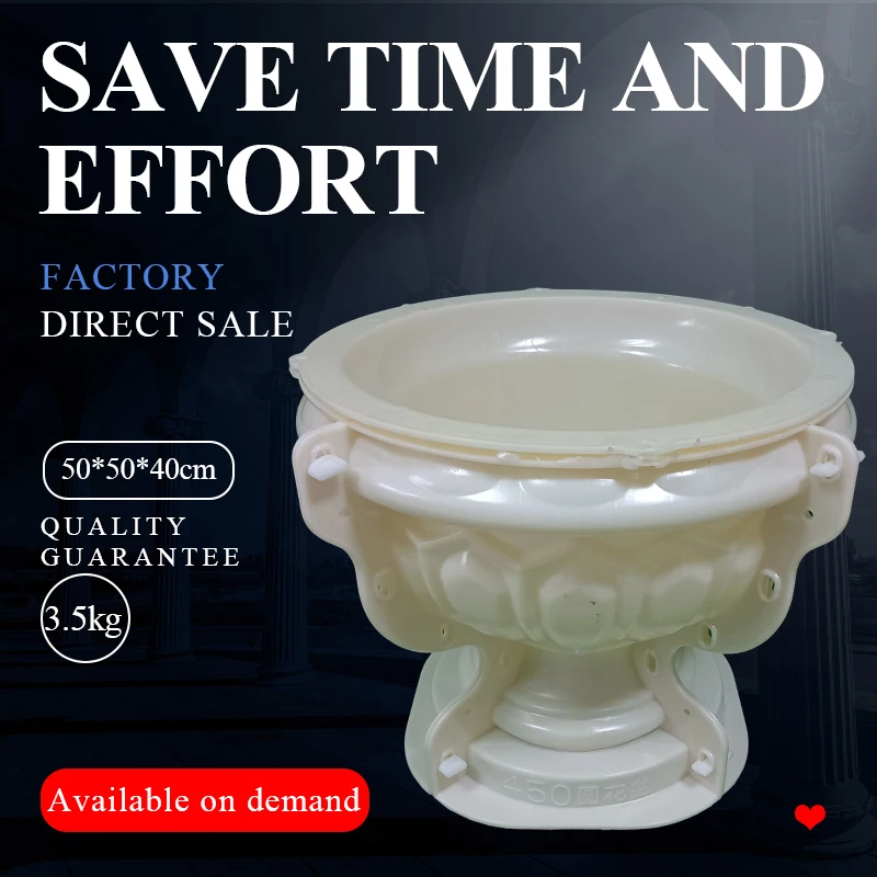 Concrete Molds for Garden Ornaments, Plastic, Concrete, Flower Pot, Planter, D45cm, Reazone, ABS, High Quality, for Sale
Concrete Molds for Garden Ornaments, Plastic, Concrete, Flower Pot, Planter, D45cm, Reazone, ABS, High Quality, for Sale
