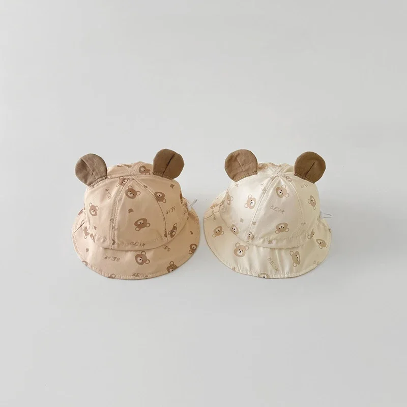 Cute Cartoon Bear Bucket Hat for Infant Baby Fashion Korean Sweet Bear Ear Toddler Fishmen Hat Spring Summer Travel Sunshade Hat
Cute Cartoon Bear Bucket Hat for Infant Baby Fashion Korean Sweet Bear Ear Toddler Fishmen Hat Spring Summer Travel Sunshade Hat