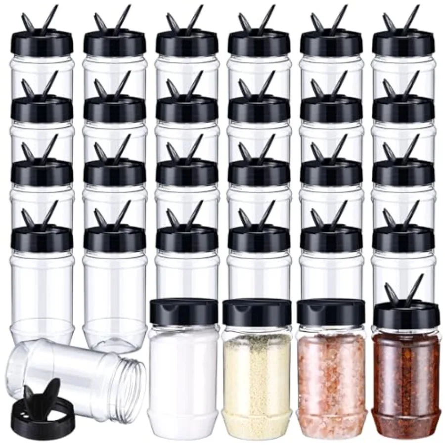 30 Pack Plastic Spice Jars with Shaker Lids Clear Seasoning Containers Spice Bottles for Kitchen Storing Spice Herbs Seasoning
30 Pack Plastic Spice Jars with Shaker Lids Clear Seasoning Containers Spice Bottles for Kitchen Storing Spice Herbs Seasoning