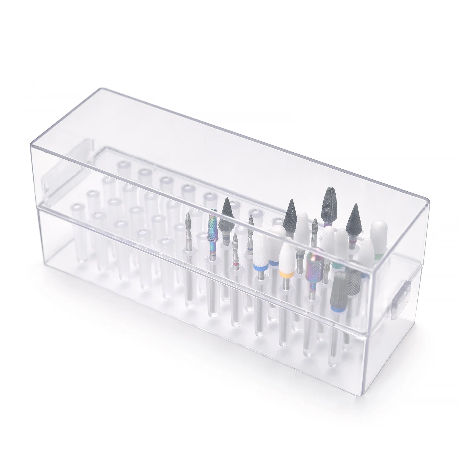 Transparent 48holes Nail Drill Bits Storage Box Empty Clear Plastic Box Nail Drill Display Stand Manicure Accessoy Tools
Transparent 48holes Nail Drill Bits Storage Box Empty Clear Plastic Box Nail Drill Display Stand Manicure Accessoy Tools 