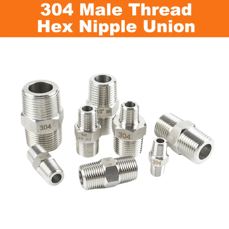 5pcs 304 Stainless Steel Thread Adapter Male Hex Nipple Pipe Fitting For Water Oil Air Thread Adapter 1/8 1/4 3/8 1/2 3/4
5pcs 304 Stainless Steel Thread Adapter Male Hex Nipple Pipe Fitting For Water Oil Air Thread Adapter 1/8 1/4 3/8 1/2 3/4