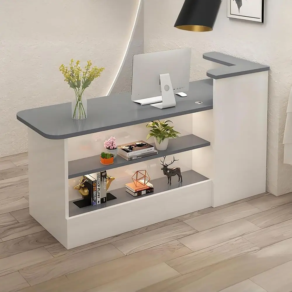 Display Shelves Reception Desk, Counter Table with Storage, Versatile Desk Options for Lobbies, Retail, and Cafes, Available in
Display Shelves Reception Desk, Counter Table with Storage, Versatile Desk Options for Lobbies, Retail, and Cafes, Available in