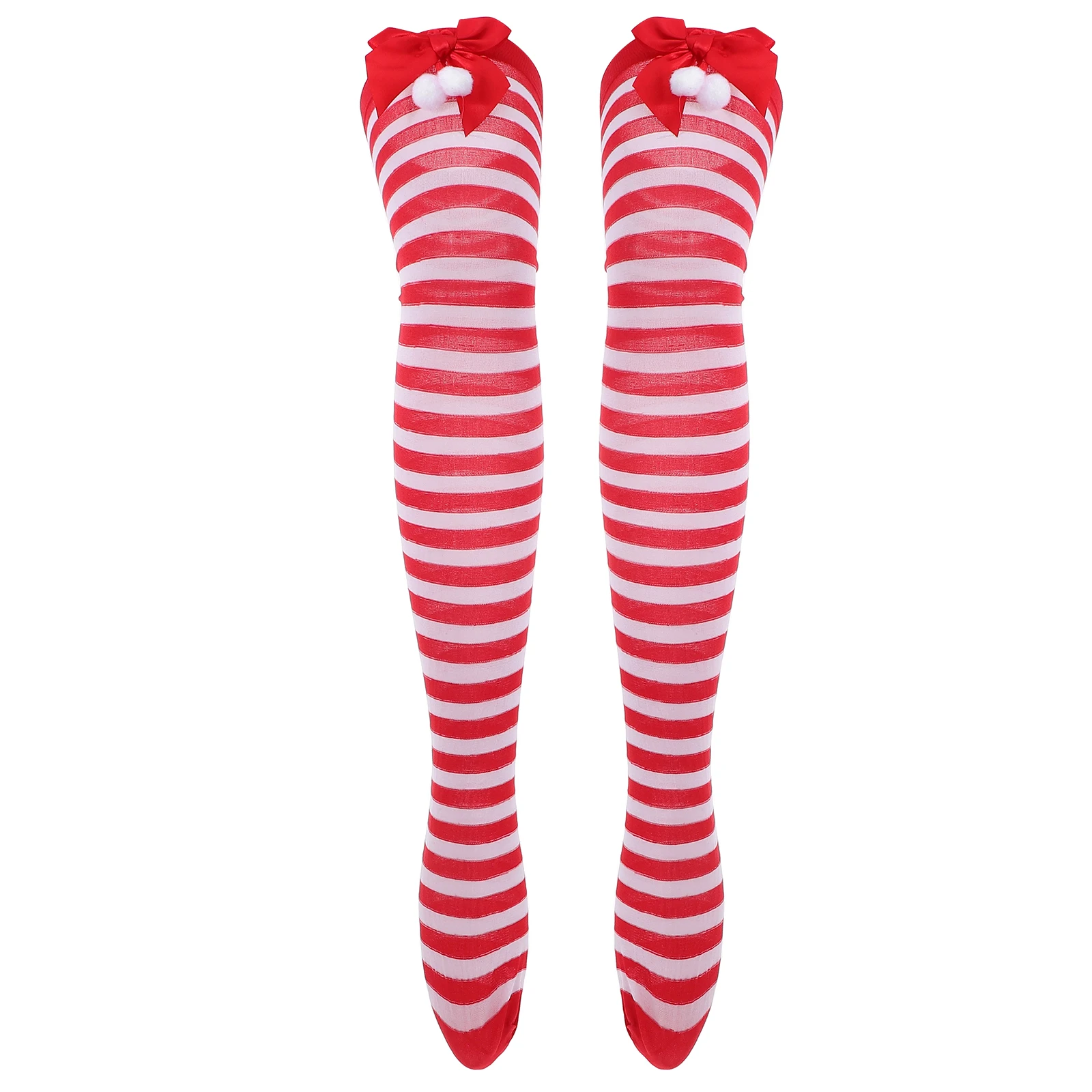 Christmas Long Socks Red White Striped Bowknot Warm Stocking Sweet Stockings Ideal Festival Gift Modify Leg Shape Easy Wear
Christmas Long Socks Red White Striped Bowknot Warm Stocking Sweet Stockings Ideal Festival Gift Modify Leg Shape Easy Wear