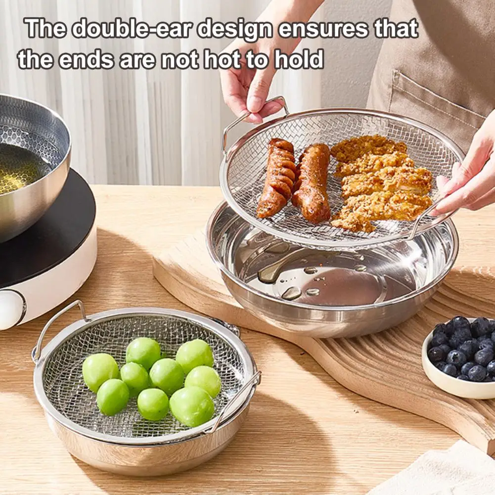 Stainless Steel Filter Basket Reusable Round Mesh Tray Frying Grilling Kitchen Strainer Fruit Vegetable Water Filter Basket
Stainless Steel Filter Basket Reusable Round Mesh Tray Frying Grilling Kitchen Strainer Fruit Vegetable Water Filter Basket