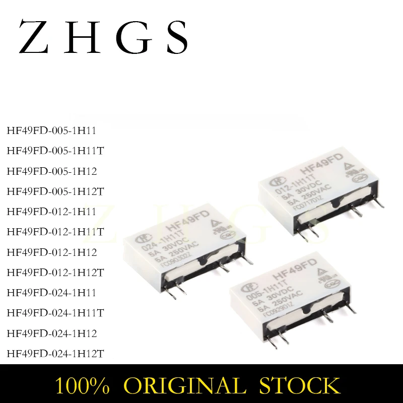 5Pcs HF49FD-005-1H11 HF49FD-024-1H12 HF49FD 005 012 024 1H11 1H11T 1H12 1H12T 24VDC 4Pin DIP Power RELAY 
5Pcs HF49FD-005-1H11 HF49FD-024-1H12 HF49FD 005 012 024 1H11 1H11T 1H12 1H12T 24VDC 4Pin DIP Power RELAY