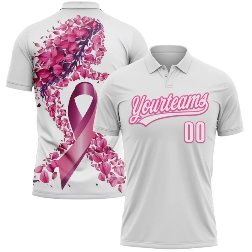 Pink Ribbon Pattern Polo Shirt For Men Women Customized Name 3D Printed Short Sleeves Summer Casual Street Button Tee Lapel Tops
Pink Ribbon Pattern Polo Shirt For Men Women Customized Name 3D Printed Short Sleeves Summer Casual Street Button Tee Lapel Tops