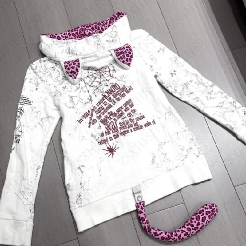 Pink Leopard Print Cat Ear Hooded Women‘s Clothes Trendy Casual Sweatshirts Y2k Streetwear Femme Kpop Hip hop Hoodies Coats emo
Pink Leopard Print Cat Ear Hooded Women‘s Clothes Trendy Casual Sweatshirts Y2k Streetwear Femme Kpop Hip hop Hoodies Coats emo