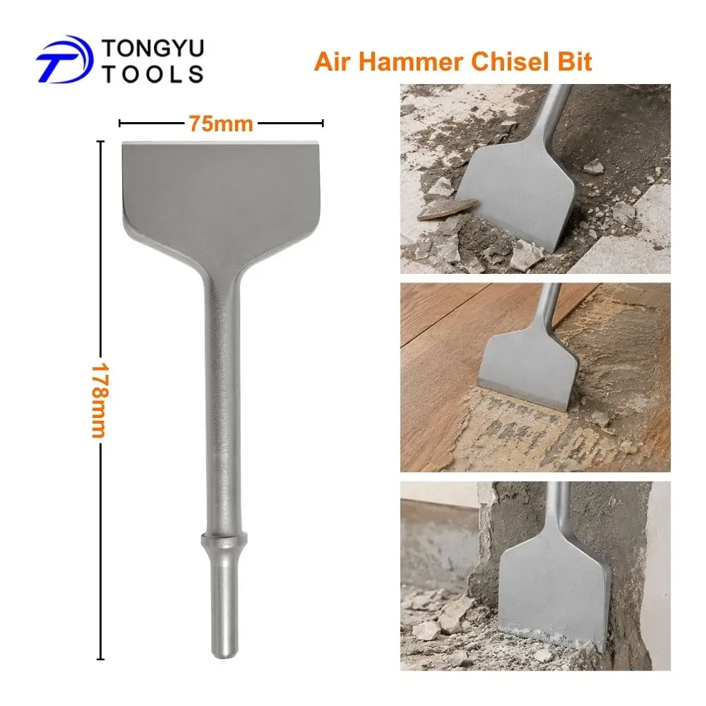 Air Hammer Chisel Bit 3in 75mm Wide Pneumatic Floor Scraper 0.401in Shank for Tile Thinset Mortar Rust Removal
Air Hammer Chisel Bit 3in 75mm Wide Pneumatic Floor Scraper 0.401in Shank for Tile Thinset Mortar Rust Removal