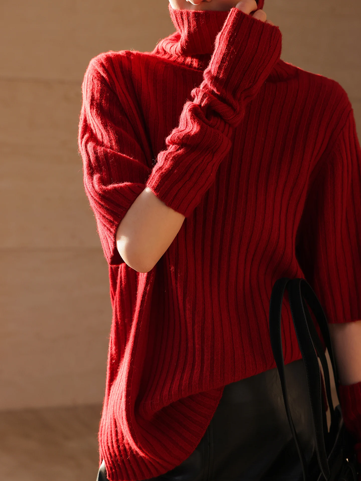 JWUNIQUE New Year Series Red High Collar Sweater with Sve Covers Women's Fake Two-Piece Loose Fit Long Sve Knitwear
JWUNIQUE New Year Series Red High Collar Sweater with Sve Covers Women's Fake Two-Piece Loose Fit Long Sve Knitwear