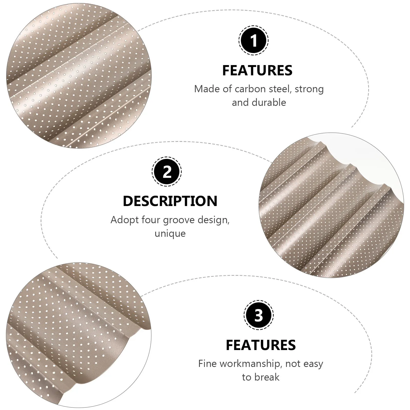 Four-Groove French Bread Baking Pan Carbon Steel Non-Stick Bread Tray Household Multi-Function Baking Mold for Baguettes
Four-Groove French Bread Baking Pan Carbon Steel Non-Stick Bread Tray Household Multi-Function Baking Mold for Baguettes