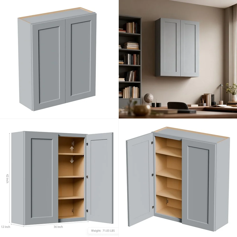 Wood Kitchen Wall Cabinets, 36 Inch Wide Over The Toilet Storage Cabinet, Bathroom Organizer Cabinets with 2 Shaker Door amp 3
Wood Kitchen Wall Cabinets, 36 Inch Wide Over The Toilet Storage Cabinet, Bathroom Organizer Cabinets with 2 Shaker Door amp 3