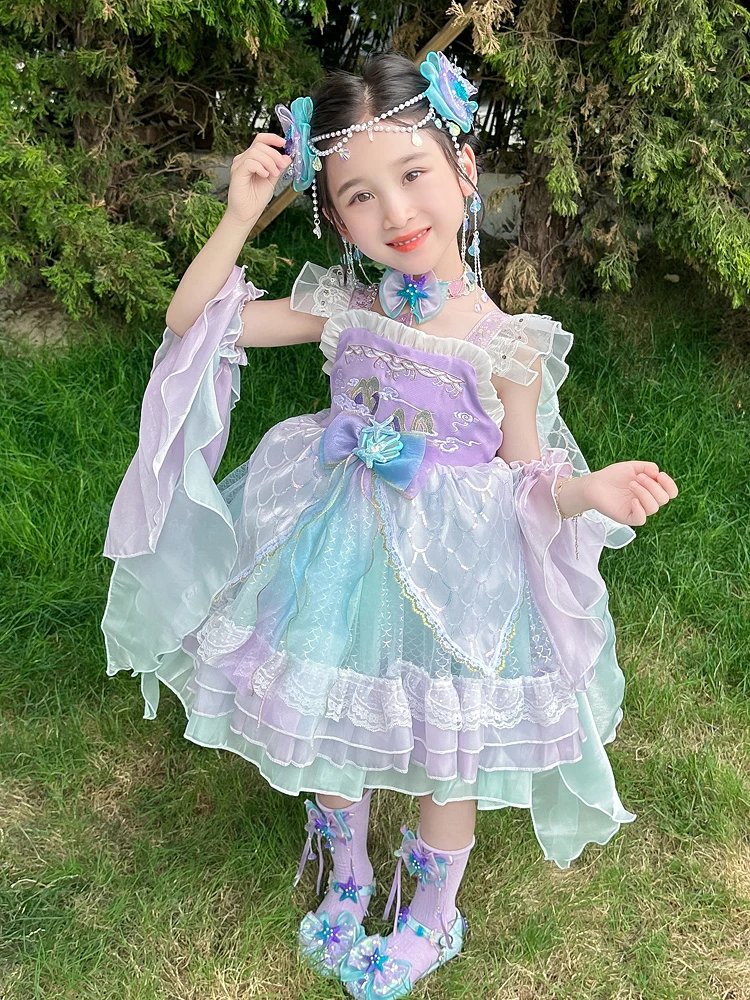 Детская пышная юбка-русалка для девочек, с богатой отделкой, в стиле Лолита, для выступлений, высококачественный наряд на день рождения
Детская пышная юбка-русалка для девочек, с богатой отделкой, в стиле Лолита, для выступлений, высококачественный наряд на день рождения